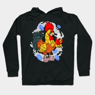 Rooster Morning Coffee Hoodie